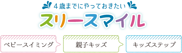 4歳までにやっておきたいスリースマイル